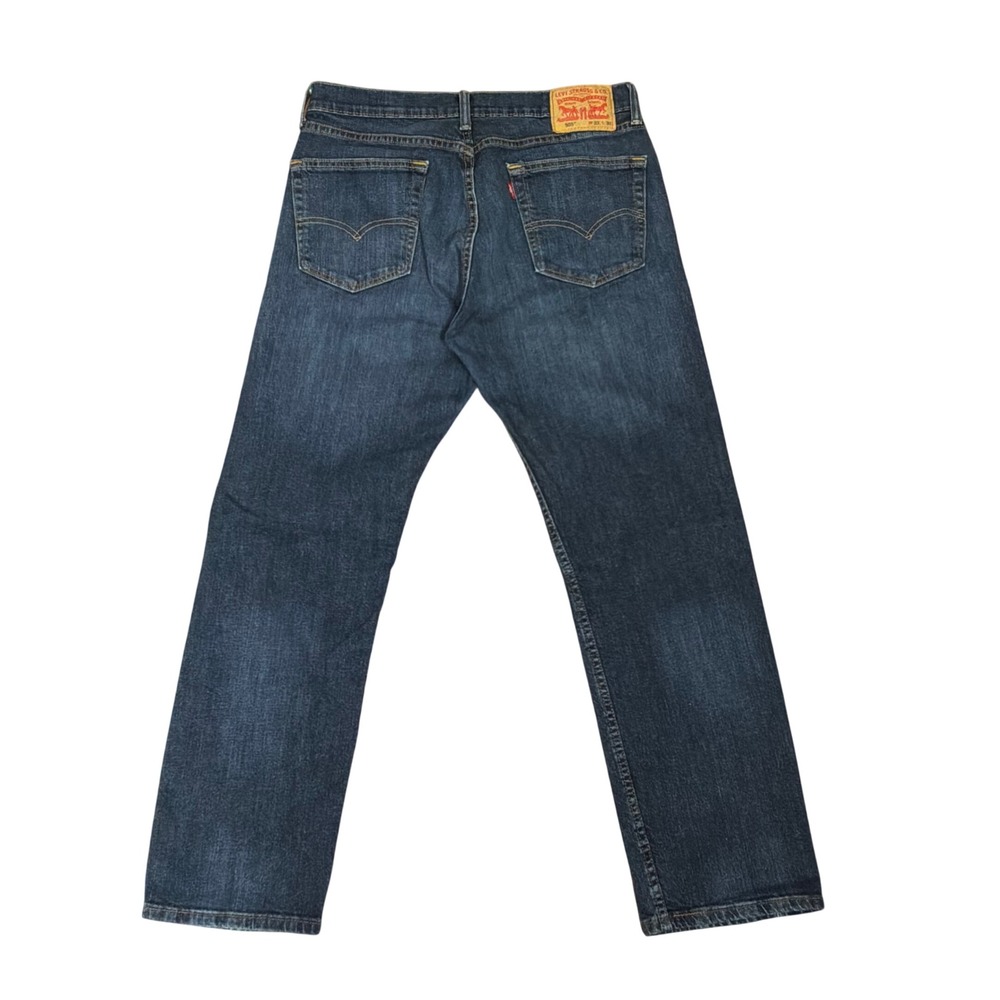 Levi's 505 Regular Fit Jeans Mens 33x30 Blue Good Straight Leg Denim - Picture 4 of 10